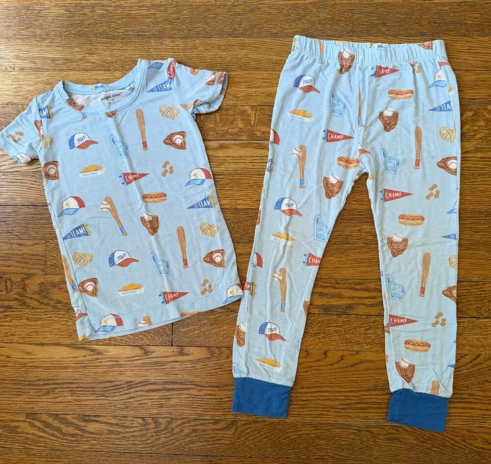 Angel Dear Boys' Baseball Print Pajamas Size 4